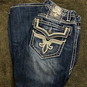 Rock Revival Mens Chopper Boot Cut Jeans